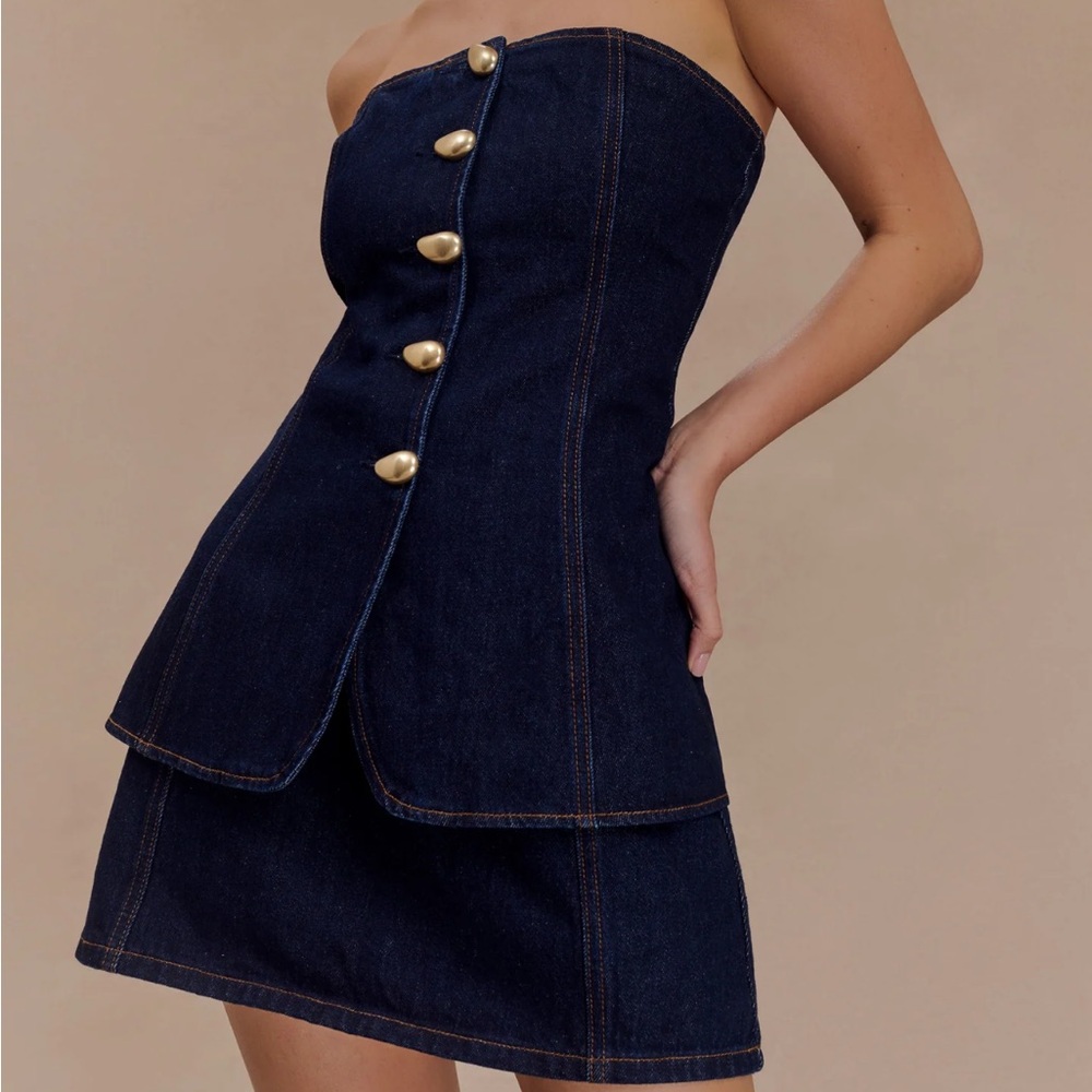 Meshki Navy Flare Jeans - Picture 3 of 3